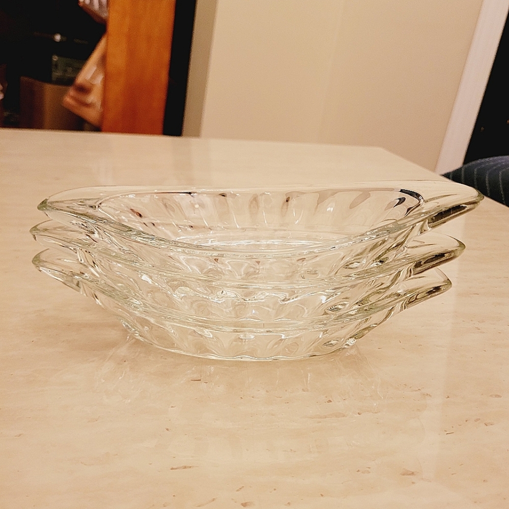 Banana Split Ice Cream Glass Bowls